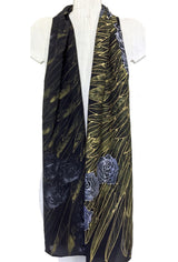 Black Wing Scarf, Gold, Silver