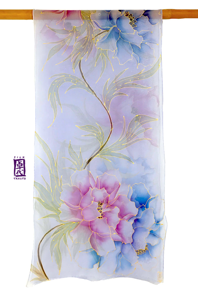 pale pink chiffon shawl