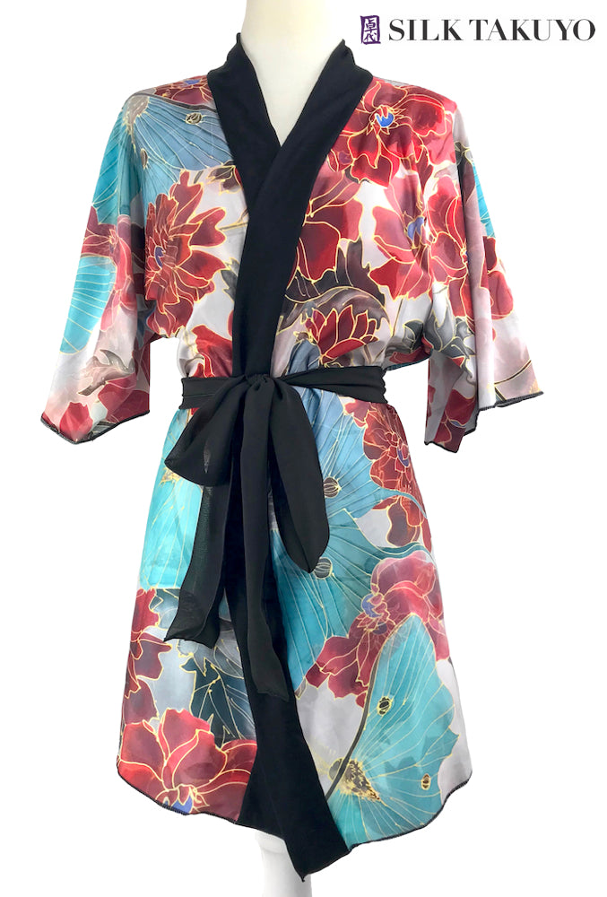 Kimono Robe, Luna Moth Moon Goddess – Silk Takuyo