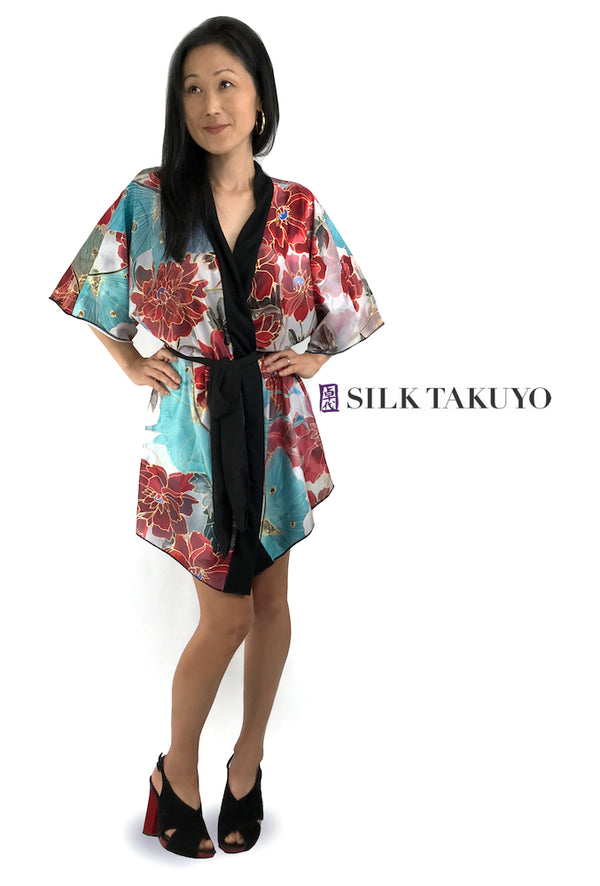 japanese kimono mini dress Kimono Robe, Luna Moth Moon Goddess – Silk Takuyo