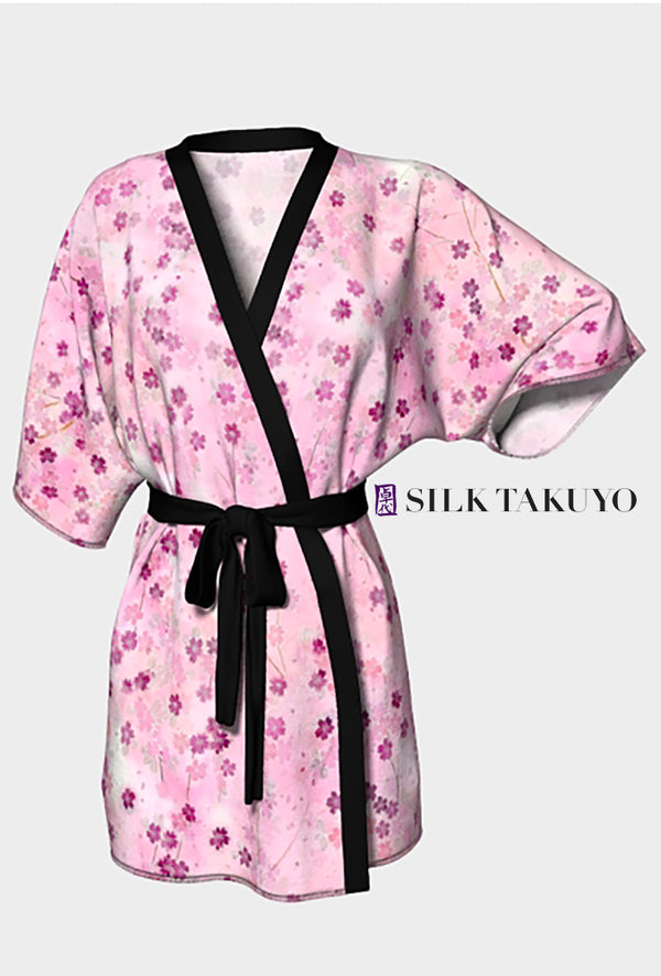 Kimono Robe Pink Cherry Blossom Nouvelle