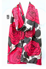 Red Rose Reversible Scarf