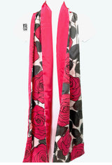 Red Rose Reversible Scarf