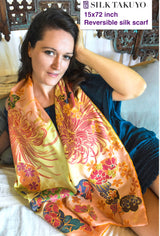 Reversible Kimono Scarf Yellow Daffodil