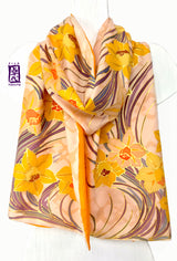 Reversible Kimono Scarf Yellow Daffodil