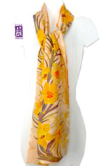 Reversible Kimono Scarf Yellow Daffodil