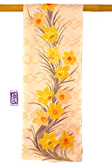 Reversible Kimono Scarf Yellow Daffodil