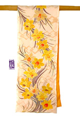 Reversible Kimono Scarf Yellow Daffodil