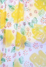 Silk Sarong Shawl, Yellow Rose Garden Party