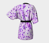 Kimono Robe Vivid Purple Cherry Blossom