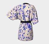 Kimono Robe Blue Vintage Cherry Blossom